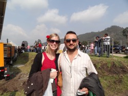 Santiago and I at a bullfight just outside of Bogota